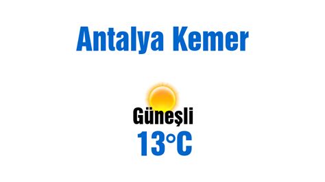 Antalya kemer hava durumu